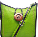 Light Weight Button Cross Body Messenger Handbag Green