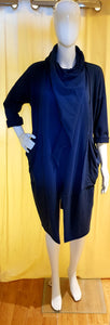 Made in Italy Can Be Worn 3 Different ways Cardigan / Wrap / Throw Navi Edition