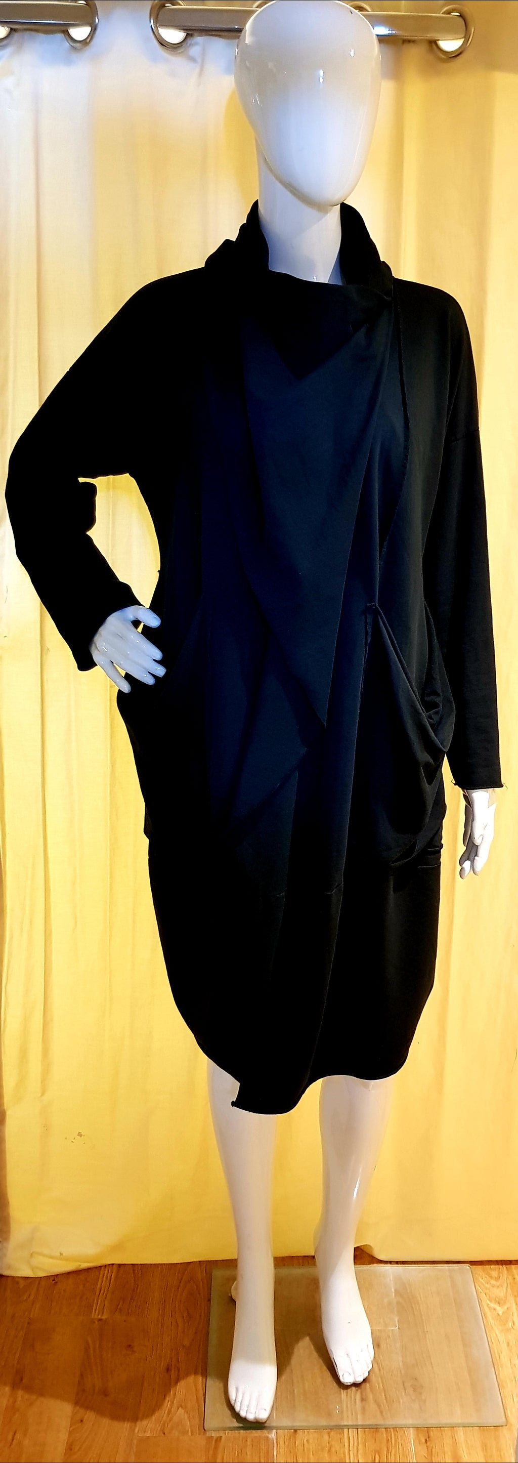 Made in Italy Can Be Worn 3 Different ways Cardigan / Wrap / Throw Black Edition
