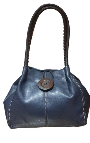 Button Handbag Navy