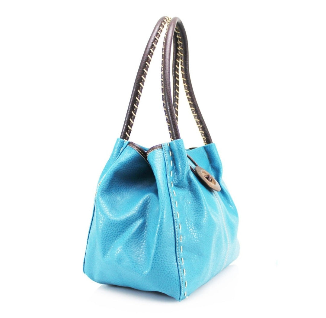 Button Handbag Teal