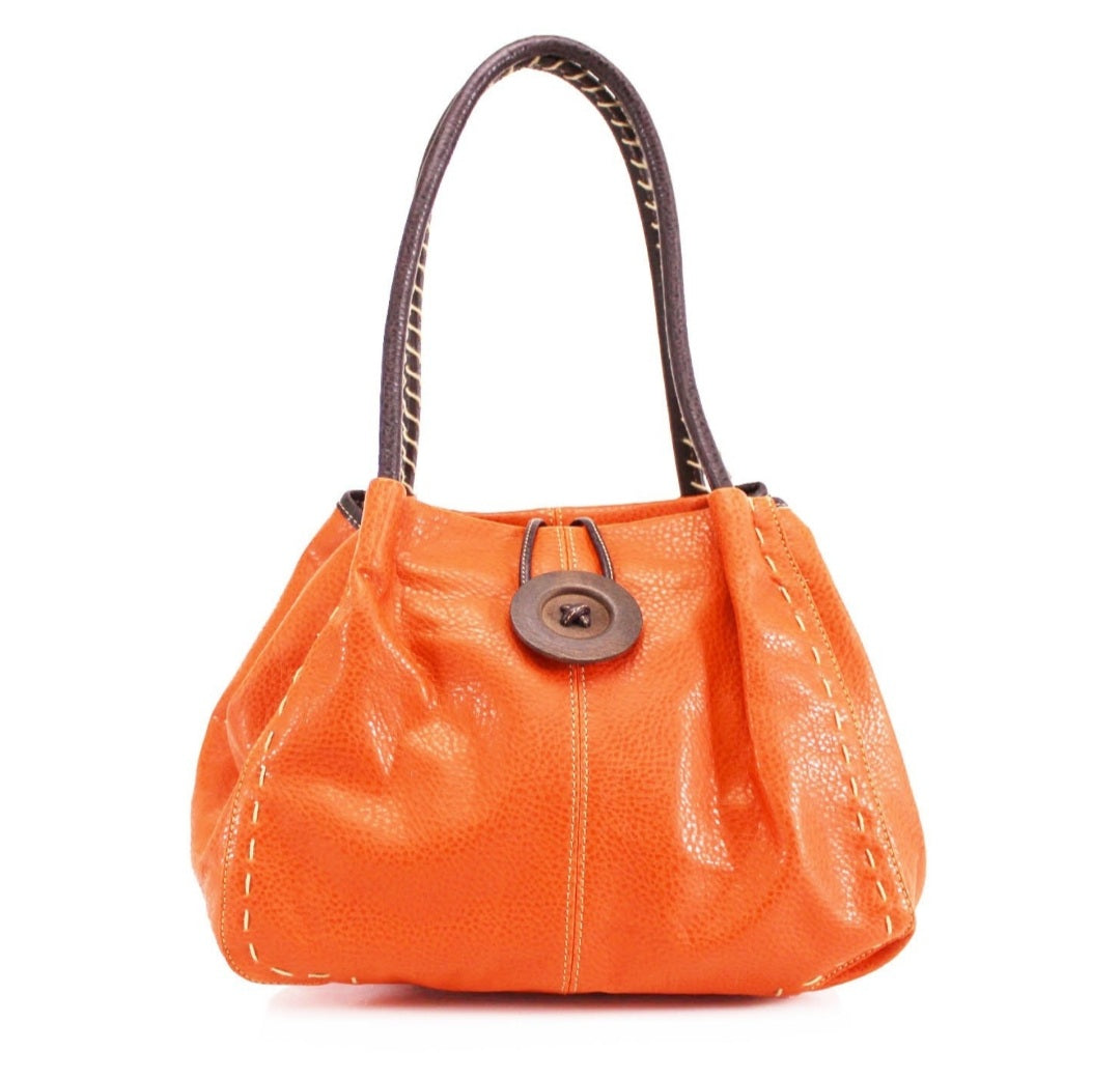 Button Handbag Orange