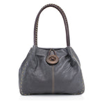 Button Handbag Dark Grey