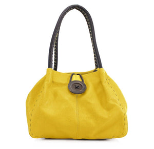 Button Handbag Mustard
