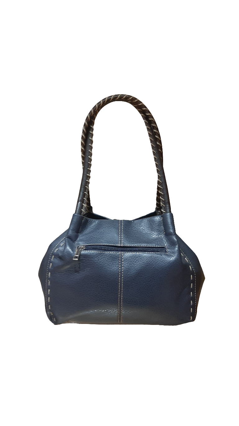 Button Handbag Navy