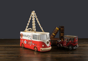 Quirky Bus / Camper Van Designed Handbag Red Edition
