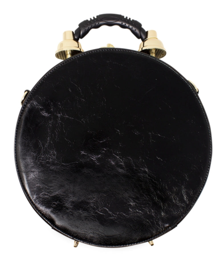 Antique Style Working Clock Handbag & Crossbody Black Edition
