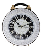 Antique Style Working Clock Handbag & Crossbody White Edition