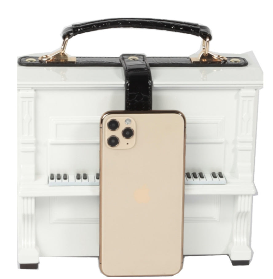 New Season Piano Handbag & Crossbody White Edition